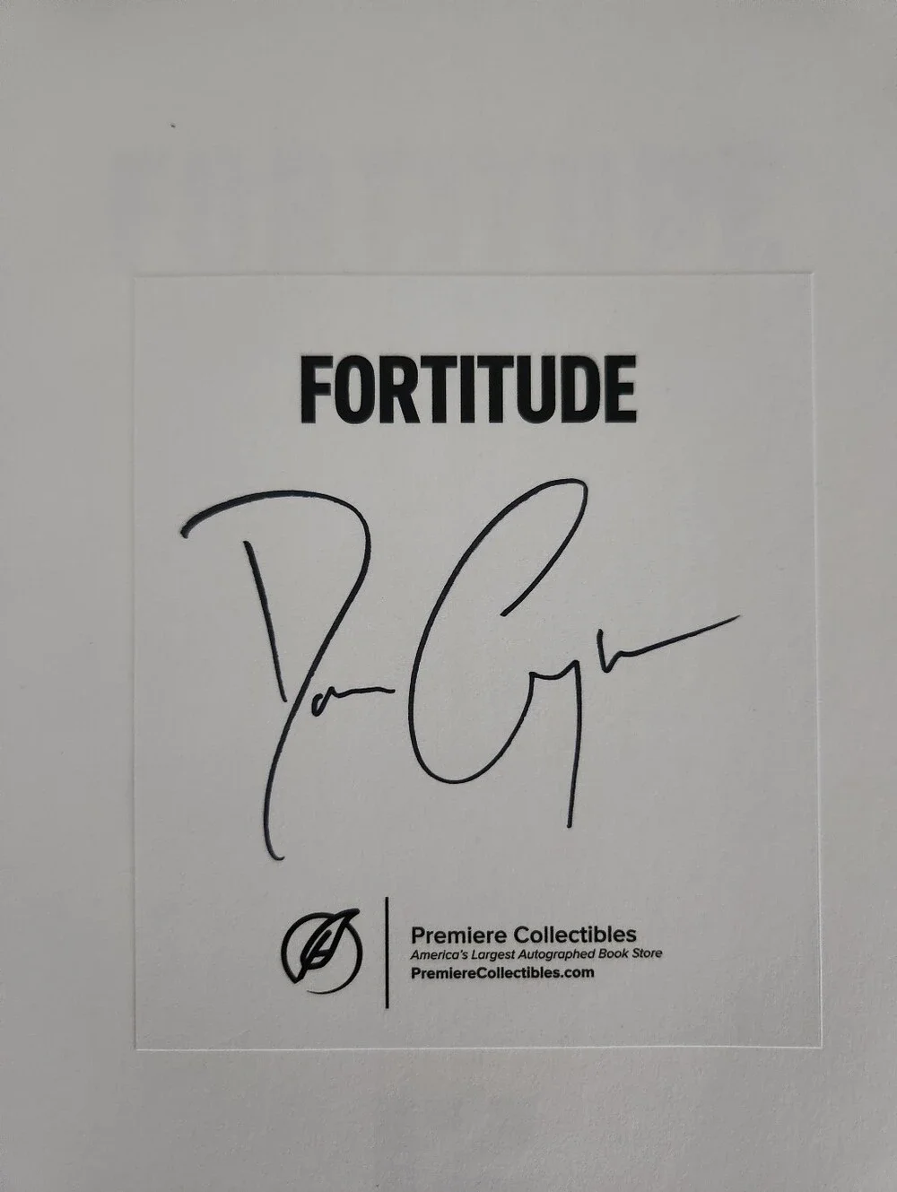 Signed Dan Crenshaw Fortitude Hardcover Book COA Navy SEAL First Edition